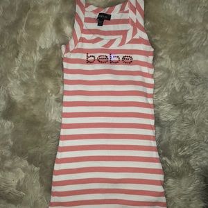 Bebe rhinestone embellished stretchy shirt